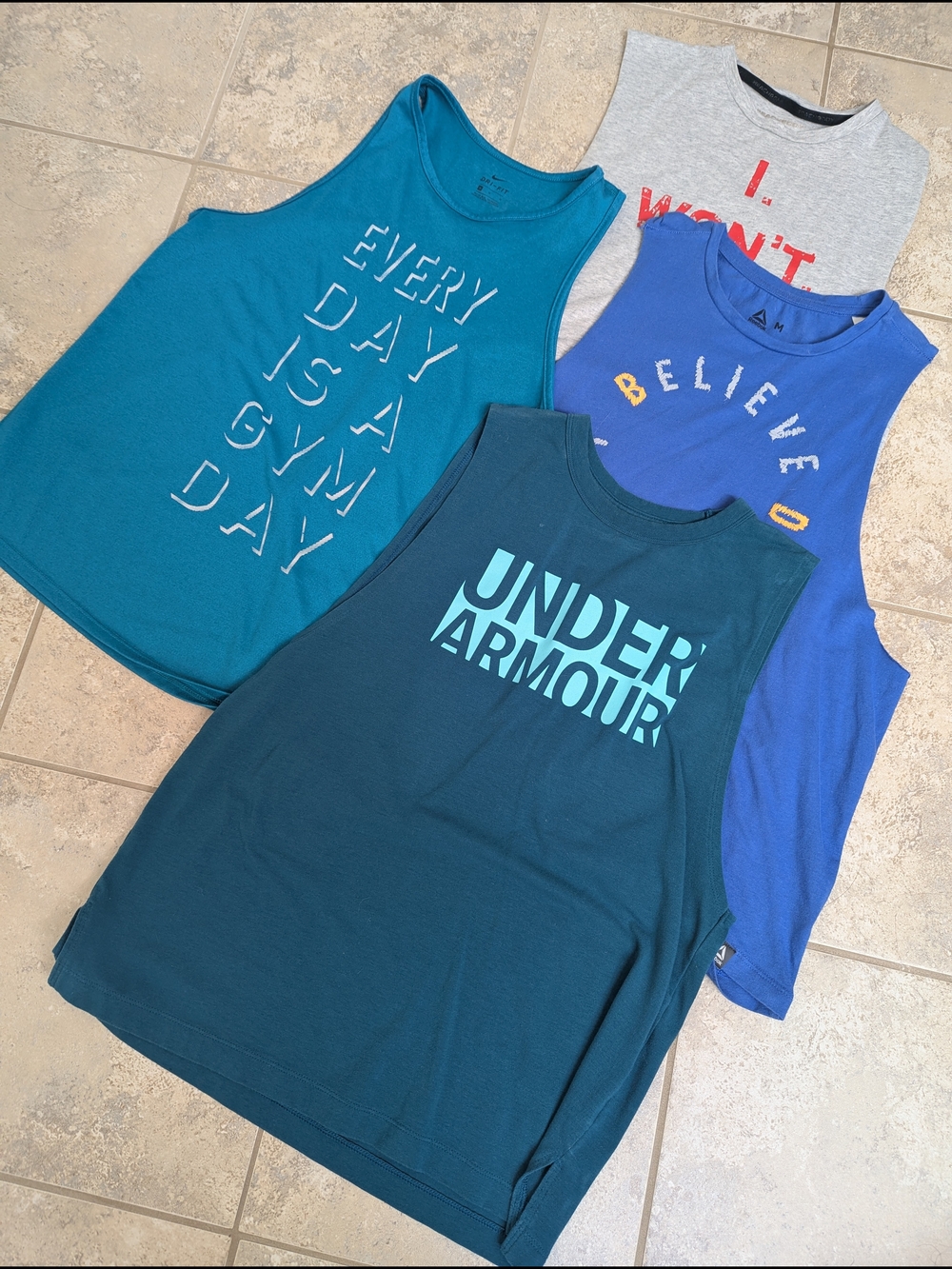 Ladies Workout Graphic Tank Top Lot